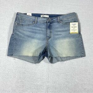 Levi Strauss Signature Gold True Shorts Women's 18 Blue Mid Rise Stretch NWT